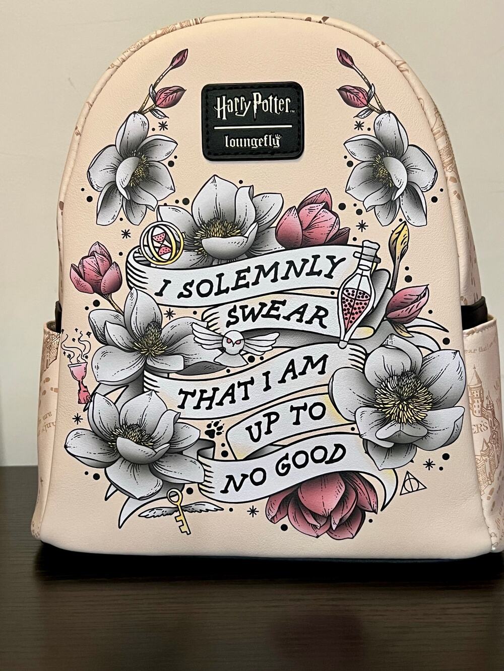 Loungefly Harry Potter Marauder's Map Floral Tatoo Mini Backpack